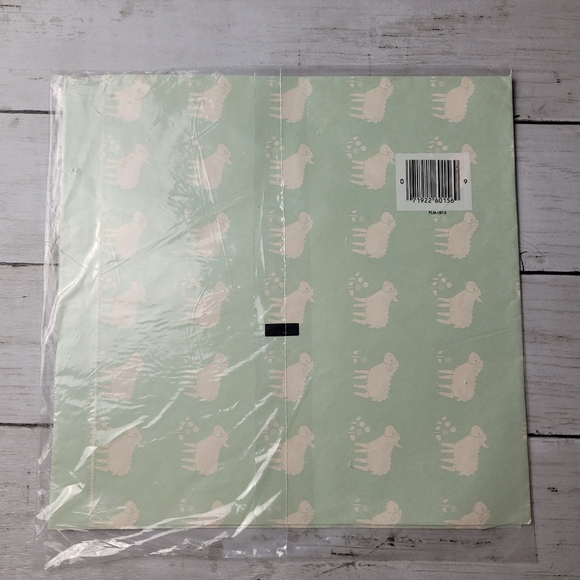 Vintage Artfaire Gift Wrap All Occasion Lamb Sheep Cottagecore Mint Green Cream - Picture 8 of 11